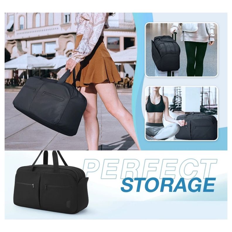 Bagsmart Bolso de Mano para Viajes Two-Zone con Neceser 17.3" - Negro-7
