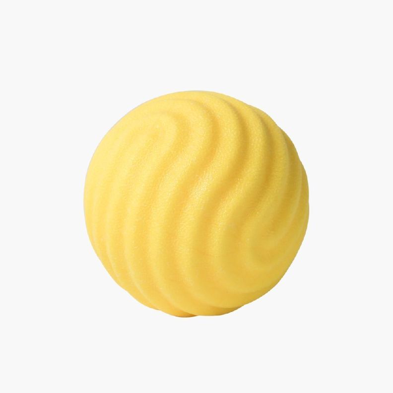BOLA DE JUGUETE PARA PERRO PIDAN® - TEXTURA ONDULADA DE AGUA - AMARILLO-0