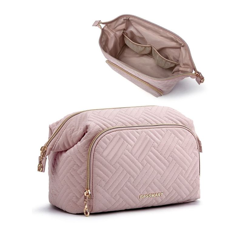 Bagsmart Estuche Cosmetiquero Tejido - Rosado-2