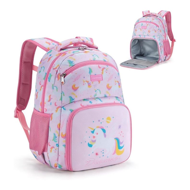 Mommore Mochila 2 en 1 para Ninos Pequenos 12L - Rosado Unicornio
