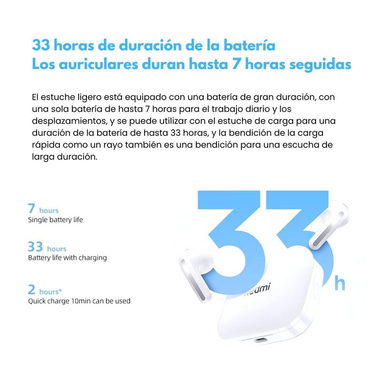 Xiaomi Redmi Bud 6S  Auriculares Bluetooth - Azul-7