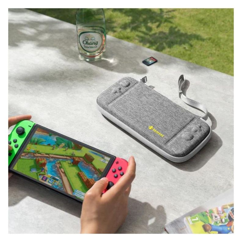 Tomtoc Estuche Ligero FancyCase-G05 Nintendo Switch Oled Gris-3