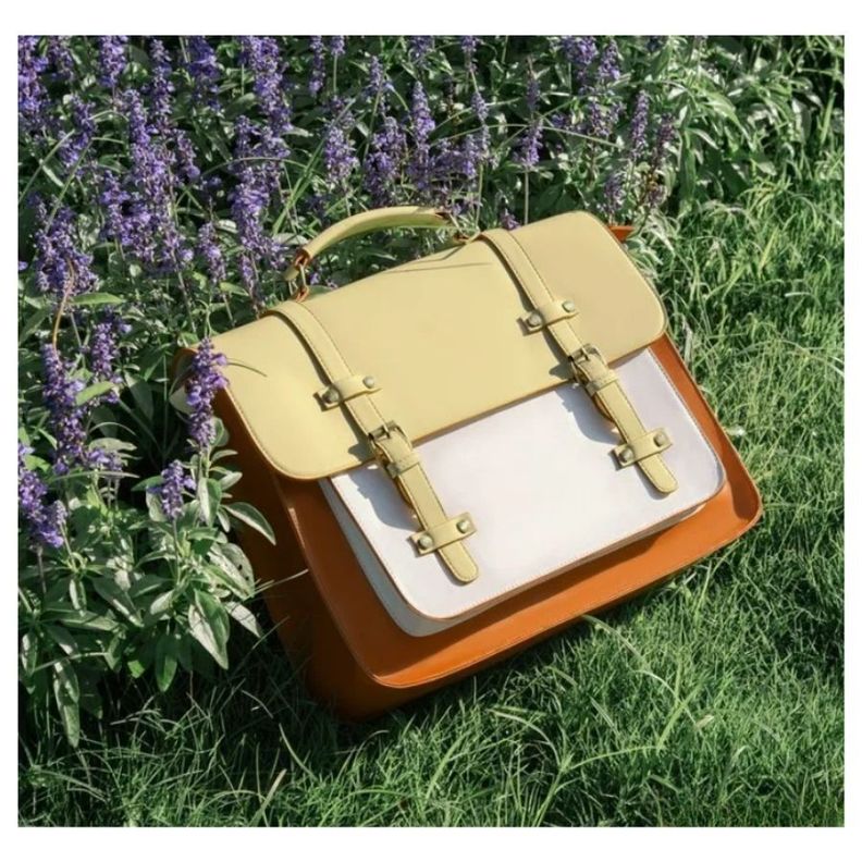 Ecosusi Mochila y Maletín Vintage Sombre para Notebook 15,6" - Amarillo-7