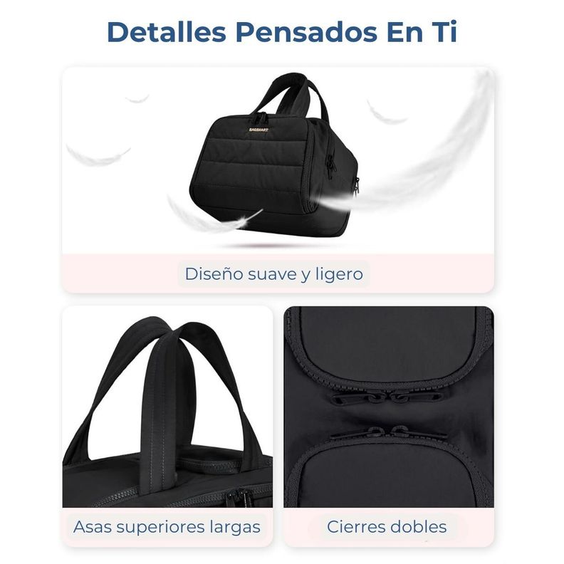 Bagsmart Neceser Multifuncional Zora Spacesaver 4 en 1 - Negro-4
