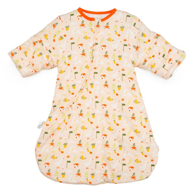 Saco de dormir bebe TOG 3.5 gota con mangas Saquito granja Beige 0 a 6 Meses