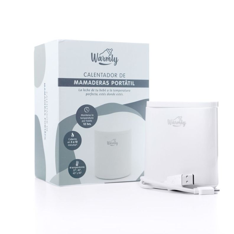 CALENTADOR DE MAMADERAS PORTÁTIL WARMLY + 8 ADAPTADORES-1