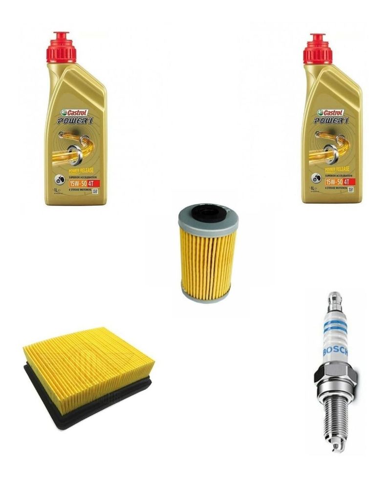 Kit De Mantencion Ktm Duke 250 Ng / Filtros + Bujia + Aceite