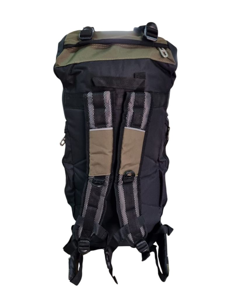 MOCHILA 80 LITROS 65x40x20 cm VERDE CON NEGRO Y GRIS-2