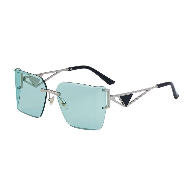 Lentes de Sol Mujer Fan l Verde Glaciar Rimless Metal UV400 Vision HD Verde Claro
