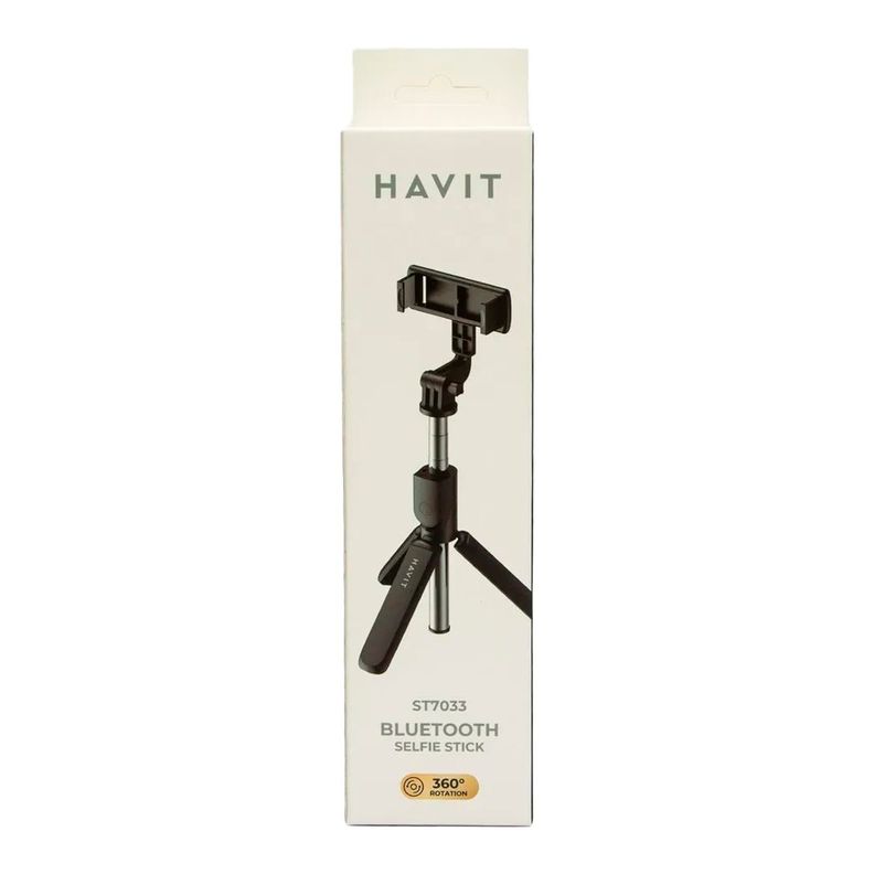 Trípode Palo Selfie Havit ST7033 Bluetooth Negro-2