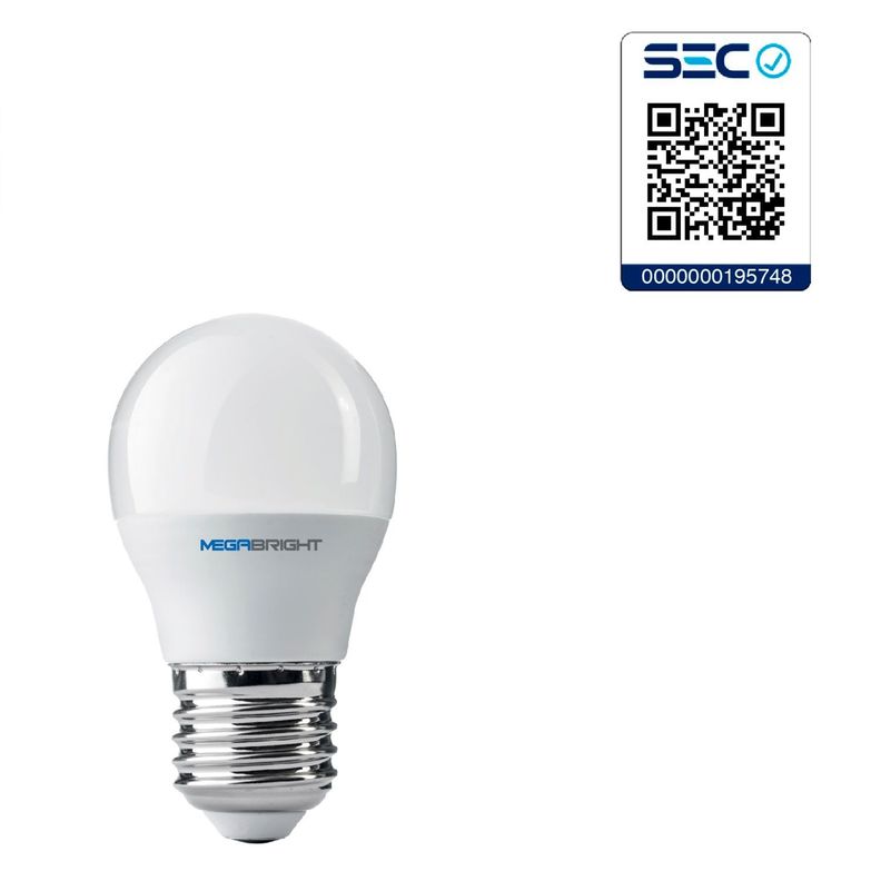 Ampolleta LED G45 BOLA 5W/3000K E-27-1