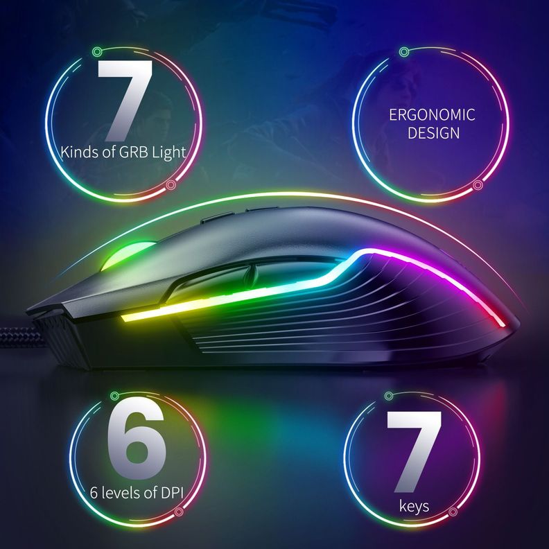 Mouse  Gamer Onikuma  Cw905 Black-5