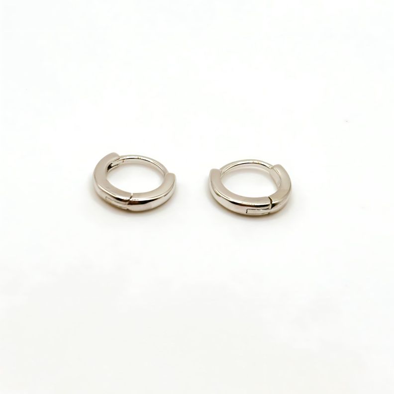 Aro Argollas de Plata 925 10mm sin Niquel Hipoalergenicas