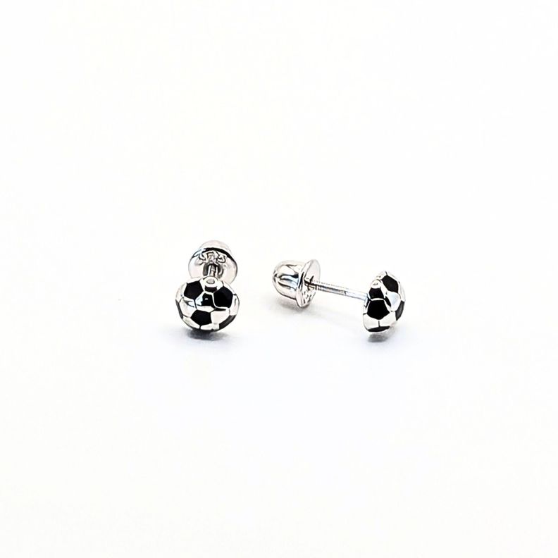 Aros de Pelota de Futbol de Plata 925