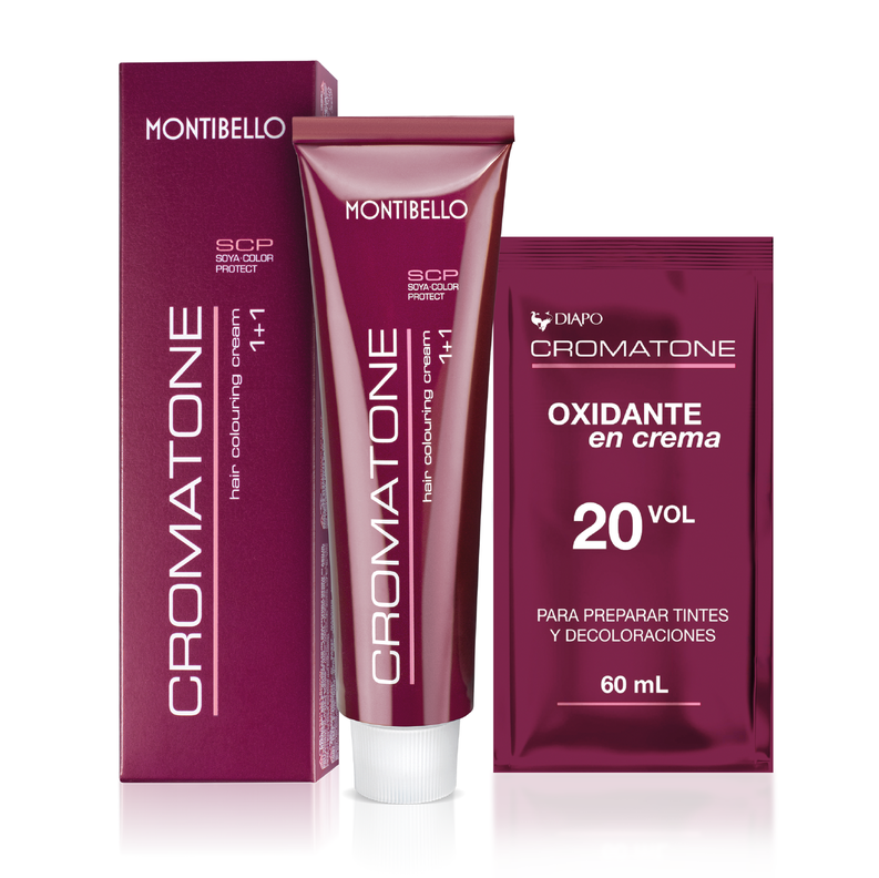 Tintura Cromatone Tono 10.1 Rubio Platino Ceniza + Oxidante 20vol 60ml