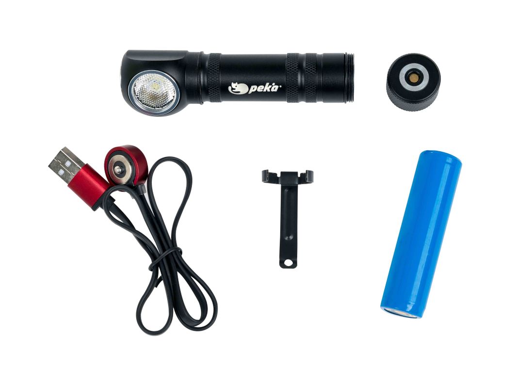 Linterna frontal LED multifuncional recargable-2