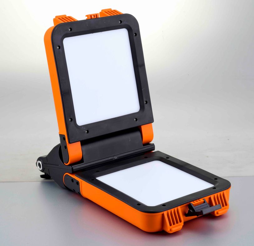 Linterna LED recargable de alta potencia y con fuente de luz doble orientable-0