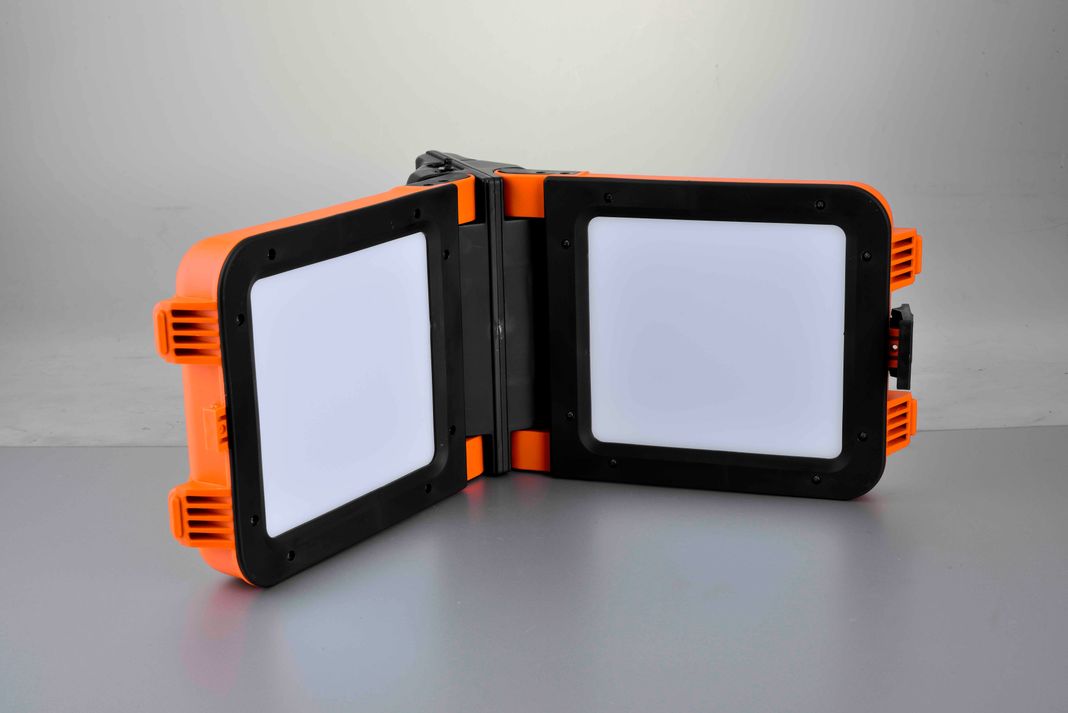 Linterna LED recargable de alta potencia y con fuente de luz doble orientable-2