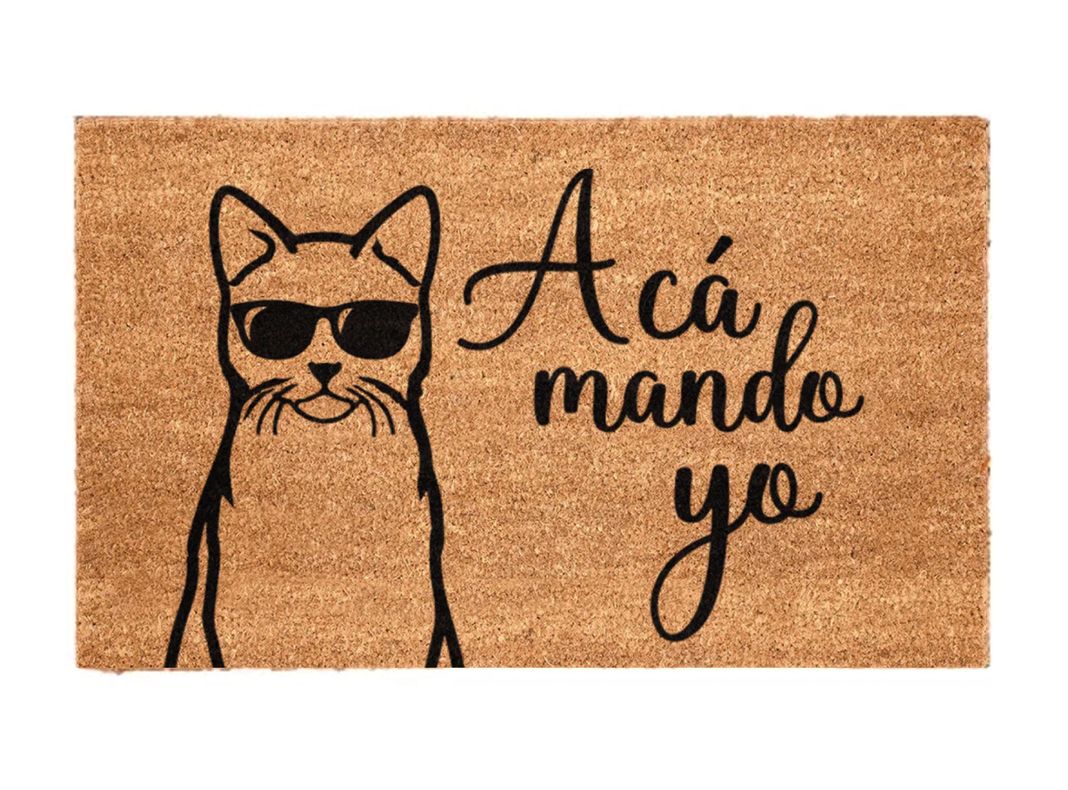 Limpiapiés Choapino Biodegradable Acá mando yo gato-0