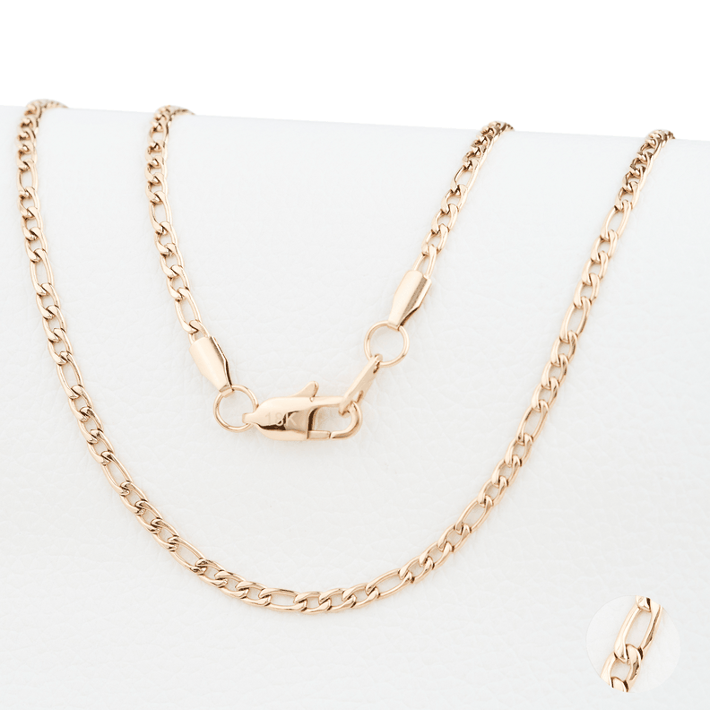 Cadena Carter 4mm/45cm broche langosta Oro Laminado 18k-0