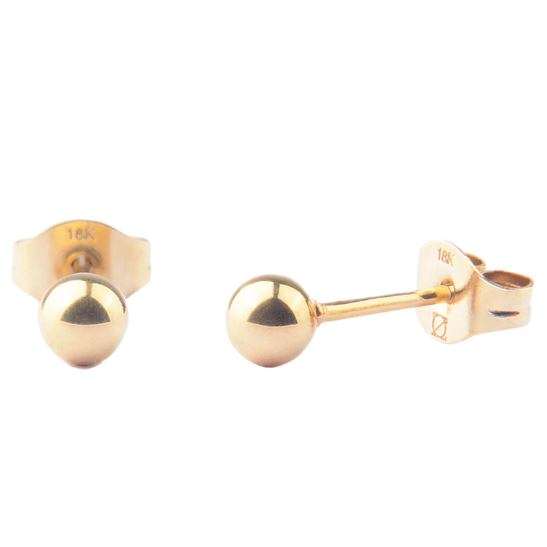 AROS BALIN 4MM ORO LAMINADO 18K ZO-0