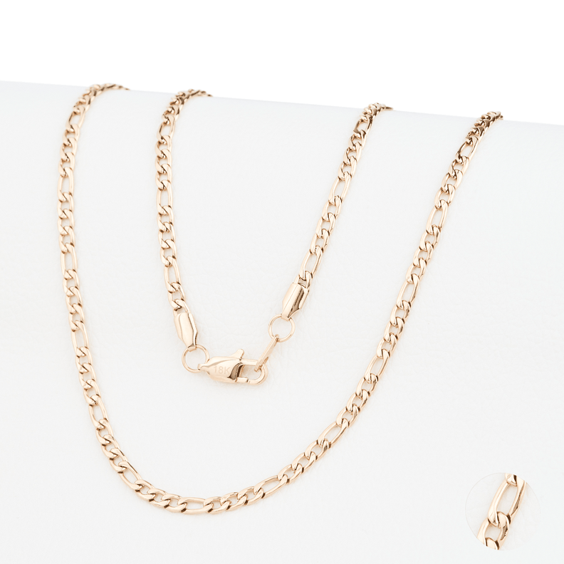 Cadena Carter 2mm/45cm broche langosta Oro Laminado 18k-0