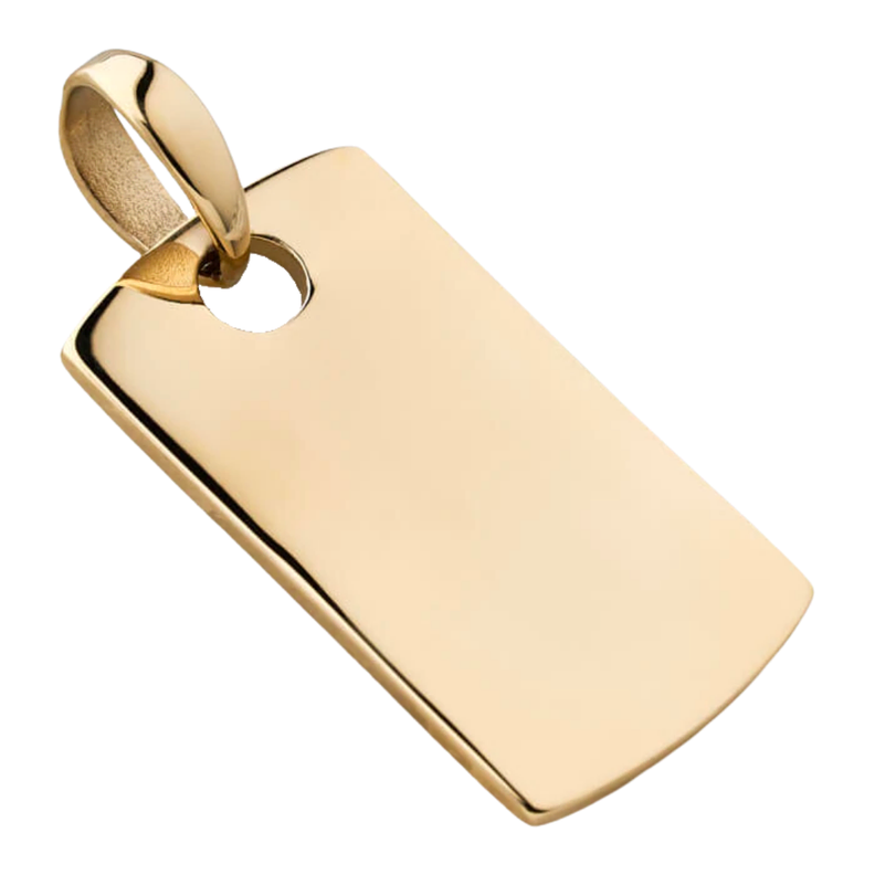 Colgante Placa Oro Laminado 18k-0