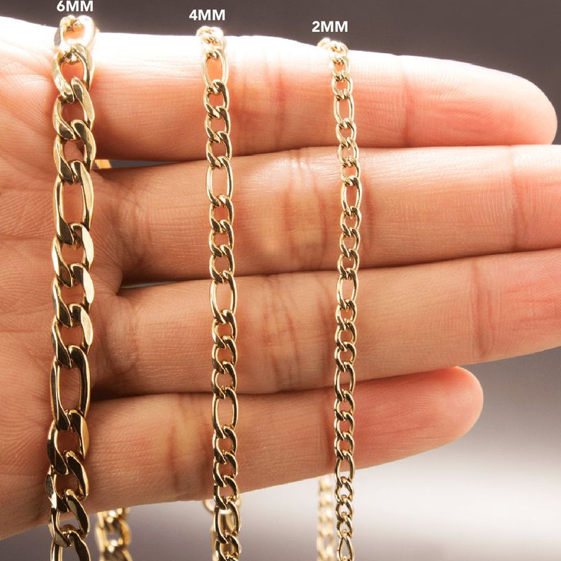 Cadena Carter 4mm/65cm broche langosta Oro Laminado 18k-1