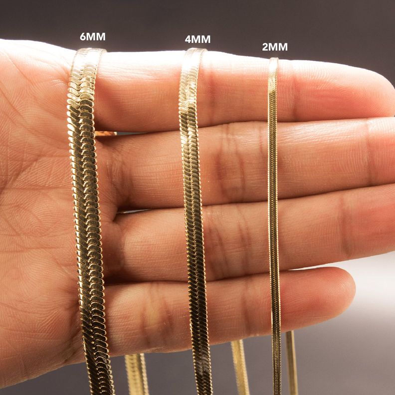 Cadena Egipcia 4mm/65cm broche langosta Oro Laminado 18k-1