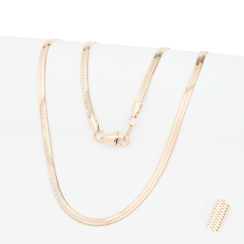 Cadena Egipcia 4mm/65cm broche langosta Oro Laminado 18k-0