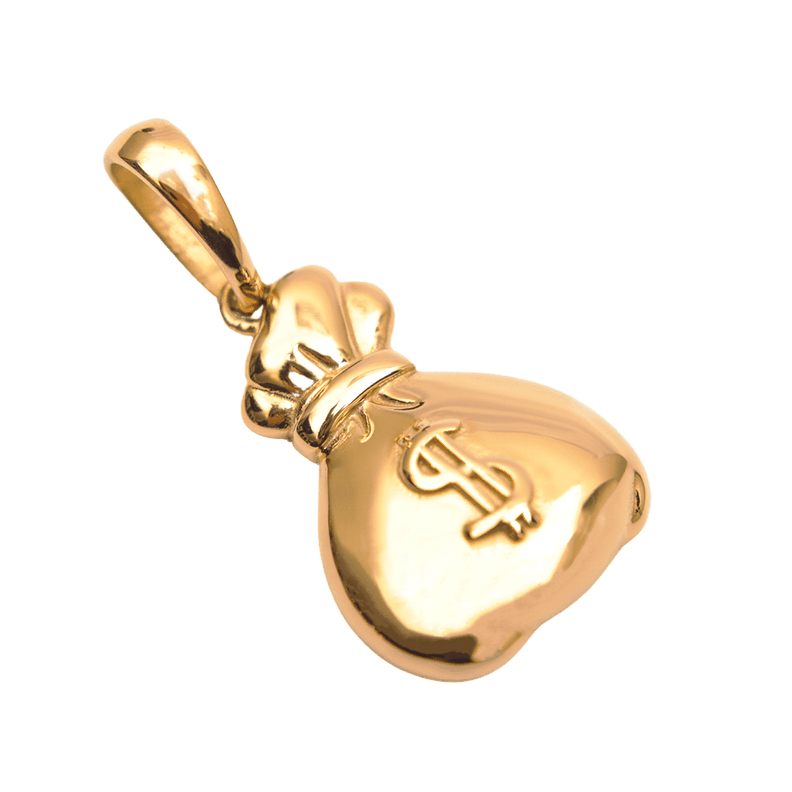 Colgante Bolsa de Dinero Oro Laminado 18k-0