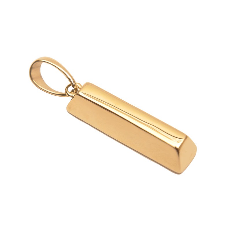 Colgante Lingote Oro Laminado 18k-0