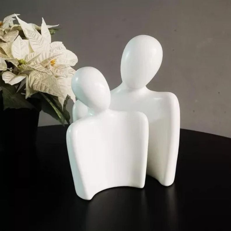 Adorno De Personaje Abstracto Esculturas De Parejas Hogar-7