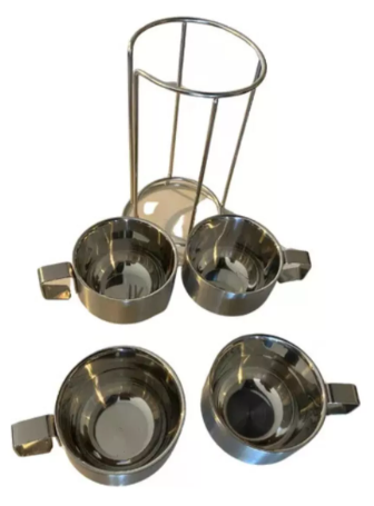 Vasos Ekol Camping Set 4 Elegante 200ml Acero Inox.-4