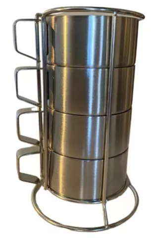 Vasos Ekol Camping Set 4 Elegante 200ml Acero Inox.-5