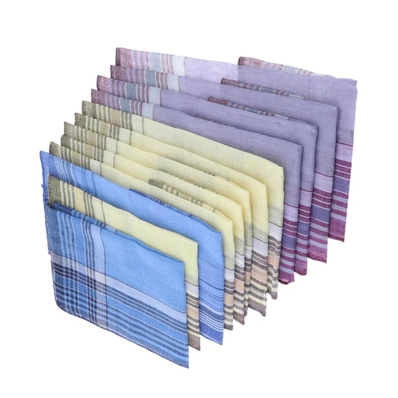 Pañuelos Algodón Multicolor Para Hombre Pack De 12und-0