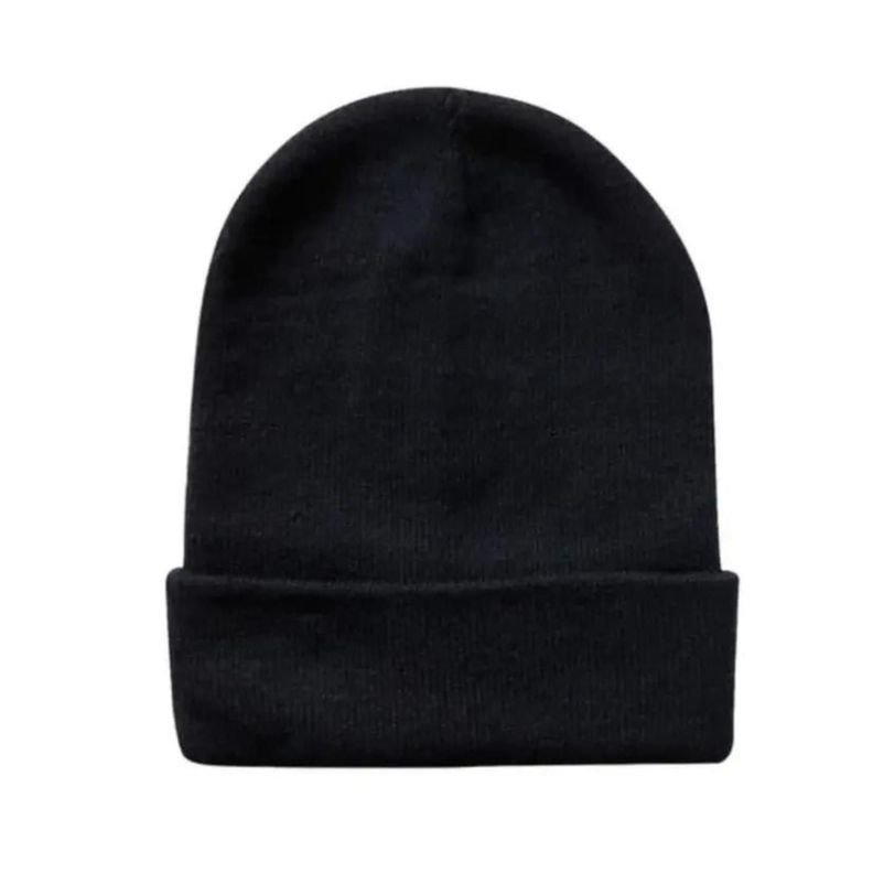 Gorro Beanie De Lana Adulto Con Doblez Forro Polar-2