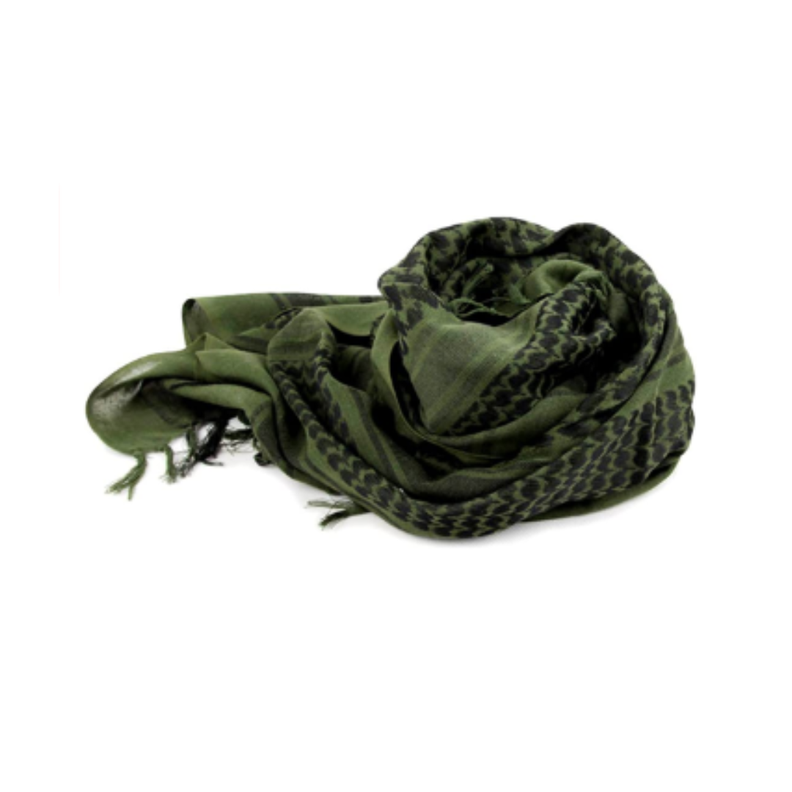 Shemagh Táctico Protector Cara 100% Algodón Verde -1