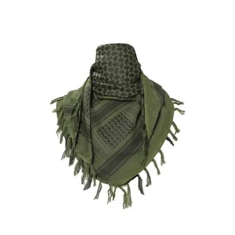 Shemagh Táctico Protector Cara 100% Algodón Verde -0
