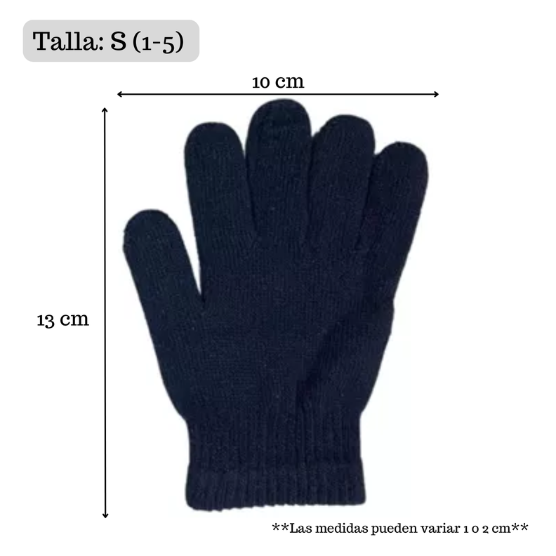 Pack 12 Guantes De Lana Largos Para Niños Niñas Escolar Invierno-3