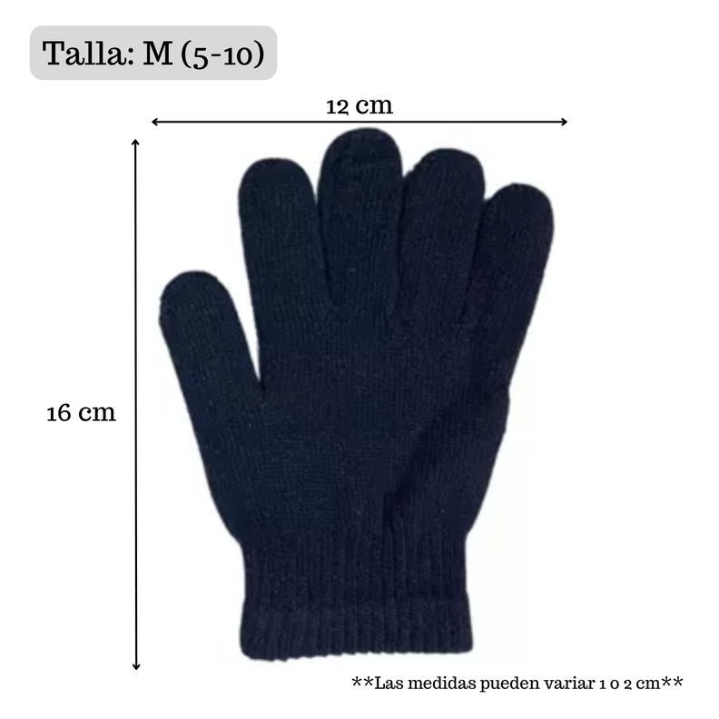 Pack 12 Guantes De Lana Largos Para Niños Niñas Escolar Invierno-4
