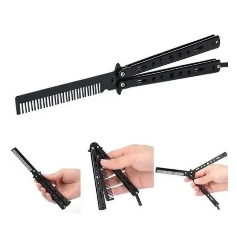 Cuchillo Navaja Mariposa Peine Táctico - Kunai-4