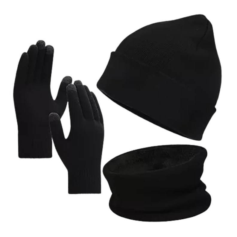 Set Invierno: Gorro Polar, Cuello Polar Y Guante De Lana-2