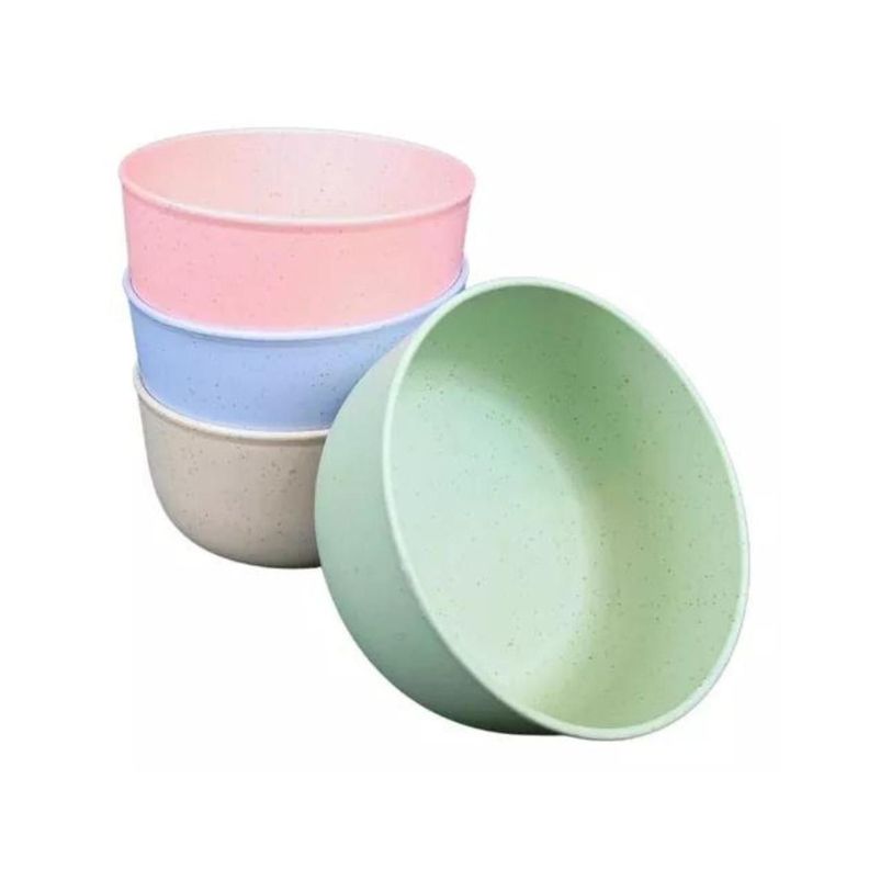 Pack 4 Bowl De Fibra De Trigo Ecologico Azul