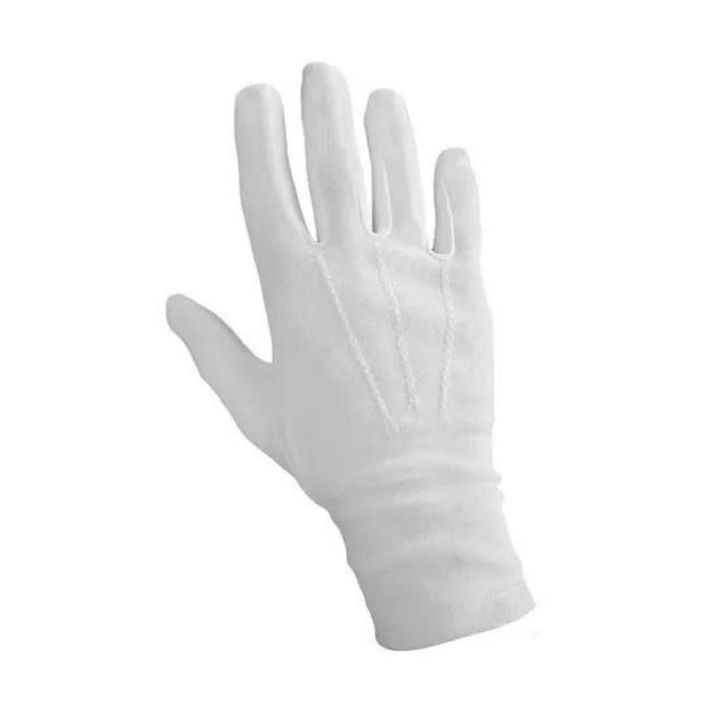 Guantes Blancos Formal Algodón Guardia De Honor Ceremonial-0