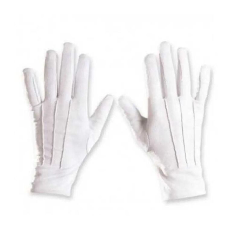 Guantes Blancos Formal Algodón Guardia De Honor Ceremonial-1