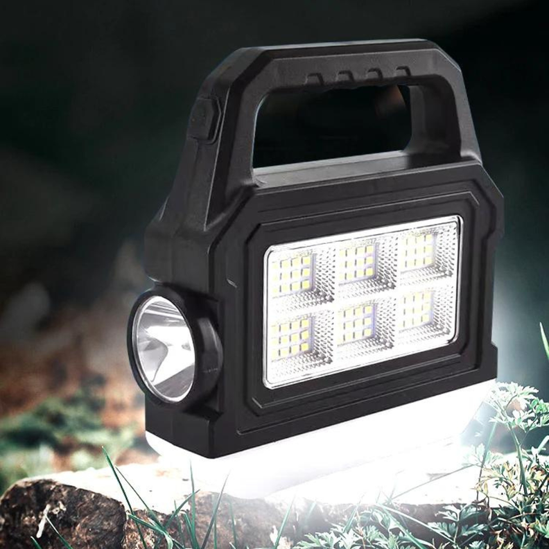 Foco Mano 2 En 1 Linterna Solar Usb Portable Camping Tc-9