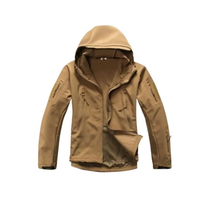Chaqueta Softshell Tactica Militar Capucha Impermeable-1