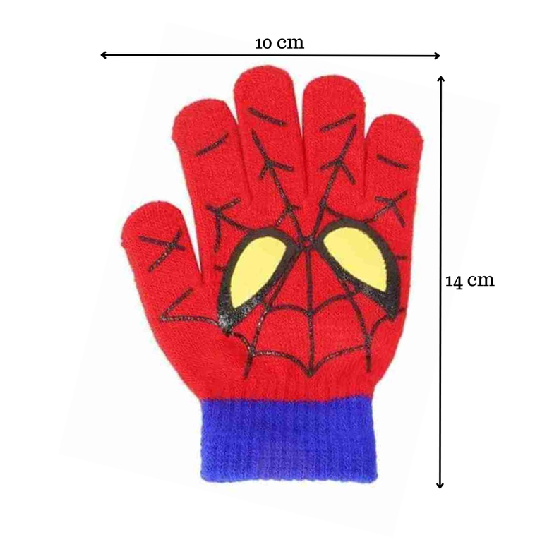 Pack 3 Guantes Invierno Infantil Niños Hombre Araña 3-6 Años Surtido-3