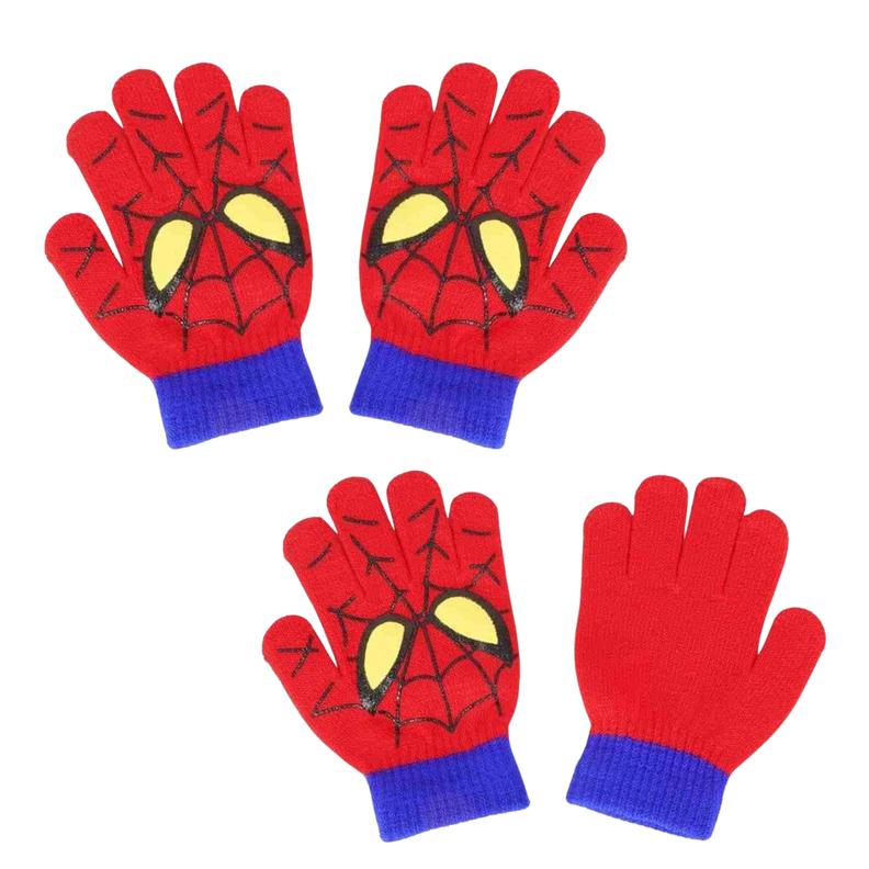 Pack 3 Guantes Invierno Infantil Niños Hombre Araña 3-6 Años Surtido-0